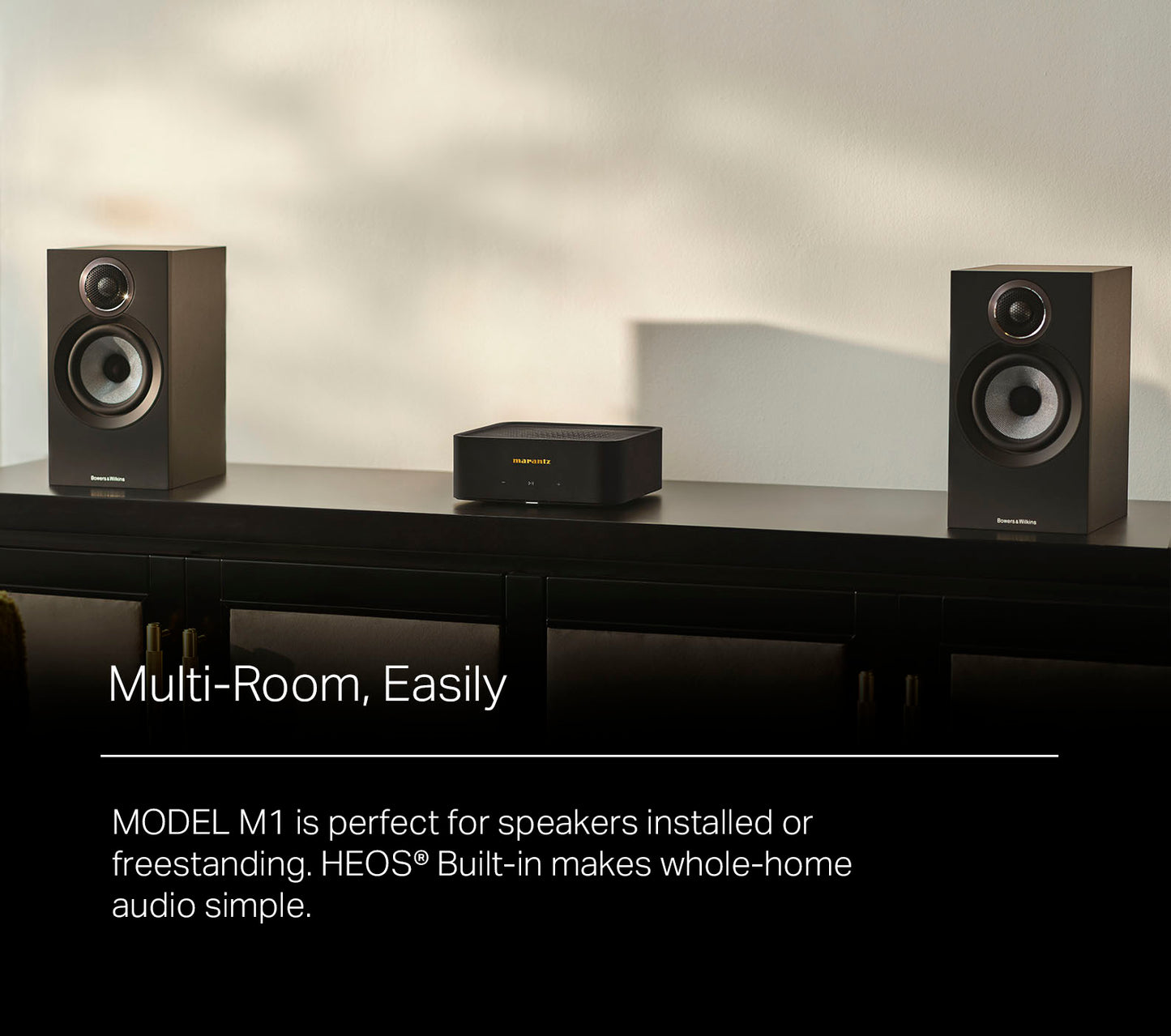 Marantz MODEL M1 2.1 Ch 100W per channel Wireless Streaming Amplifier with HEOS® Built-in