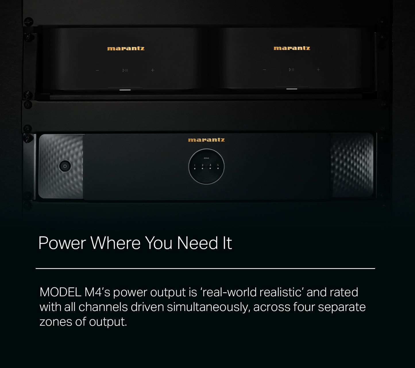 Marantz MODEL M4 8 x 100W per channel Four-Zone Distribution Amplifier with HEOS® Built-in