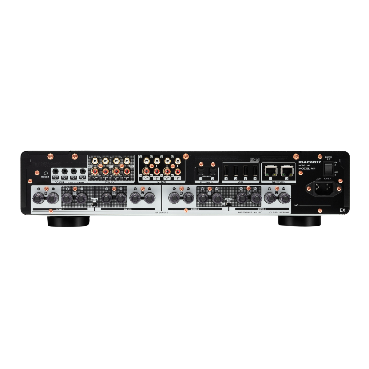 Marantz MODEL M4 8 x 100W per channel Four-Zone Distribution Amplifier with HEOS® Built-in